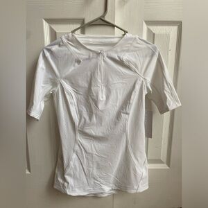 Athleta White Short Sleeve Performance Tee